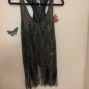 Black and gold tank top